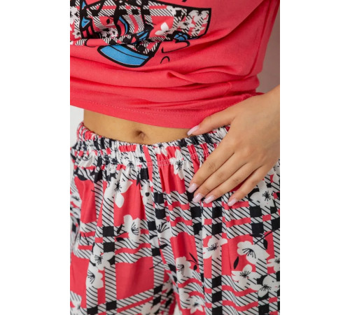 Женская пижама с принтом, цвет розовый, 243R10369