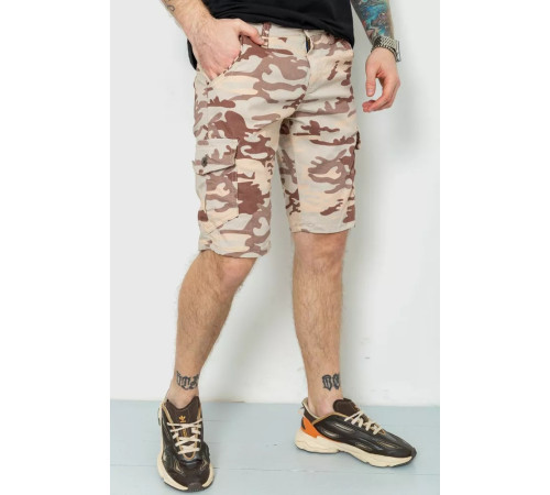 Шорти чоловічі камуфляж, колір бежевий, 157RP300-4