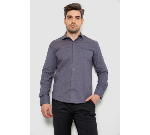 Рубашка мужская с принтом, цвет синий, 214R7044