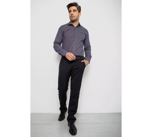 Рубашка мужская с принтом, цвет синий, 214R7044