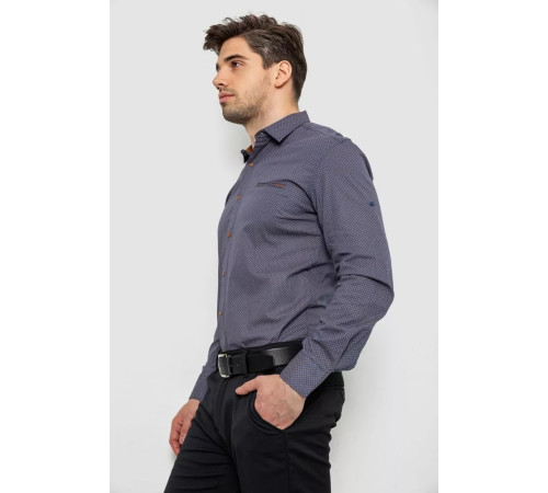 Рубашка мужская с принтом, цвет синий, 214R7044