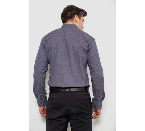 Рубашка мужская с принтом, цвет синий, 214R7044