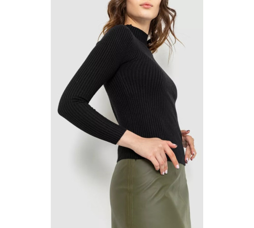 Гольф женский однотонный, цвет черный, 204R016