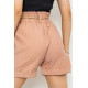 Шорты женские с поясом, цвет пудровый, 214R1704.