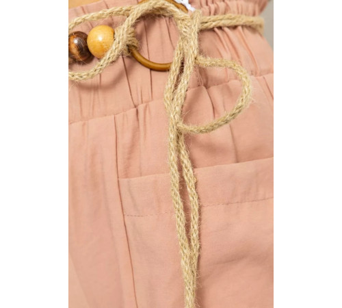 Шорты женские с поясом, цвет пудровый, 214R1704.