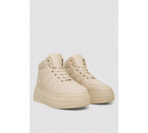 Кросівки жіночі зимові на хутрі, колір бежевий, 248RAM013