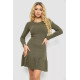 Платье трикотажное с оборкой, цвет хаки, 230R0112