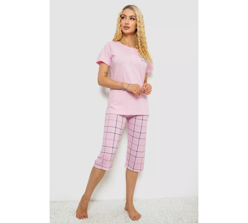 Женская пижама с принтом, цвет розовый, 243R10230