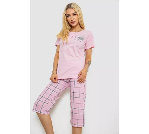 Женская пижама с принтом, цвет розовый, 243R10230