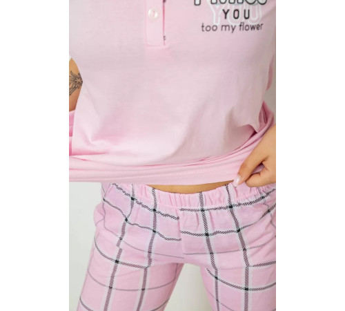 Женская пижама с принтом, цвет розовый, 243R10230