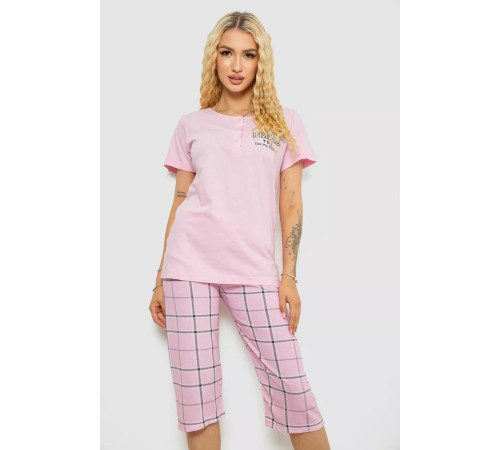 Женская пижама с принтом, цвет розовый, 243R10230
