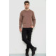 Лонгслив мужской однотонный, цвет коричневый, 102R3308