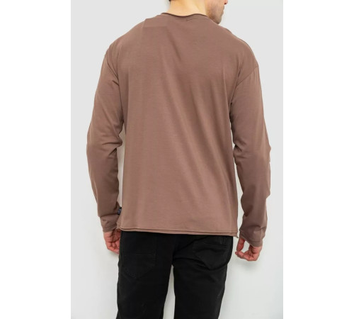 Лонгслив мужской однотонный, цвет коричневый, 102R3308