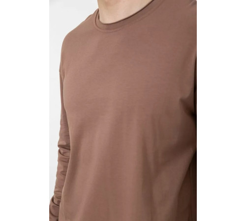 Лонгслив мужской однотонный, цвет коричневый, 102R3308