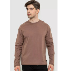Чоловічий лонгслів однотонний, колір коричневий, 102R3308