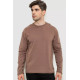 Лонгслив мужской однотонный, цвет коричневый, 102R3308