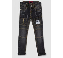 Джинсы детские для мальчика, цвет черный, 247R8414