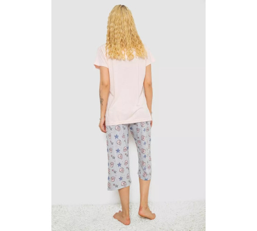 Женская пижама с принтом, цвет розовый, 243R7134