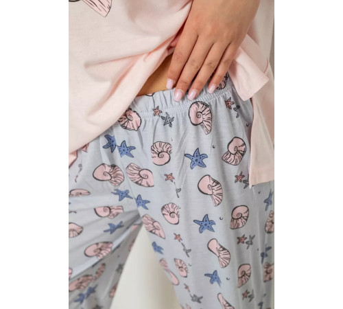 Женская пижама с принтом, цвет розовый, 243R7134