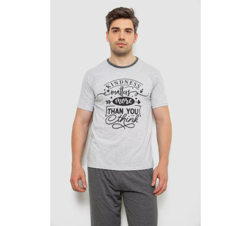 Піжама чоловіча, колір світло-сірий, 243R6205