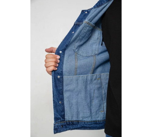 Куртка мужская джинсовая, цвет синий, 244RMA010