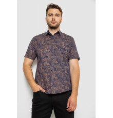 Сорочка чоловіча з принтом, колір темно-синій, 214R7331