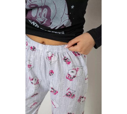 Піжама жіноча, колір чорний, 243R2445