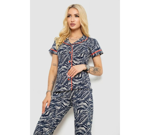 Пижама женская, цвет синий, 243R19011.