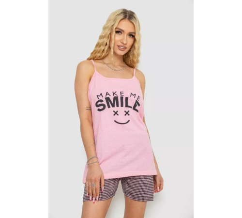 Женская пижама с принтом, цвет розовый, 238R3107.