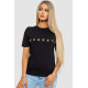 Футболка жіноча з принтом, колір чорний, 238R57378
