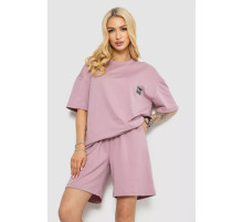 Костюм жіночий повсякденний, колір пудровий, 241R5004