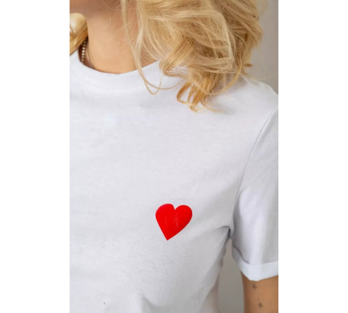 Футболка жіноча з принтом, колір білий, 238R57482