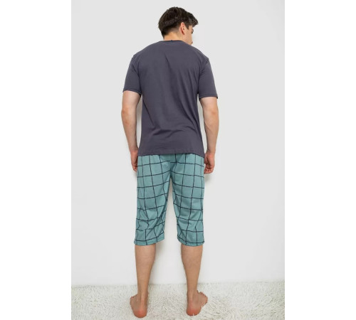 Піжама чоловіча з принтом, колір сірий, 243R2011