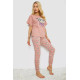 Пижама женская с принтом, цвет персиковый, 243R15420.