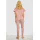 Пижама женская с принтом, цвет персиковый, 243R15420.