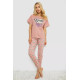 Пижама женская с принтом, цвет персиковый, 243R15420.