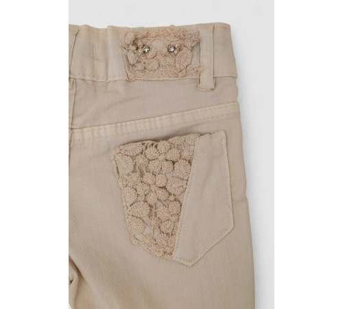 Джинсовые шорты для девочки, цвет светло-бежевый, 247R10036