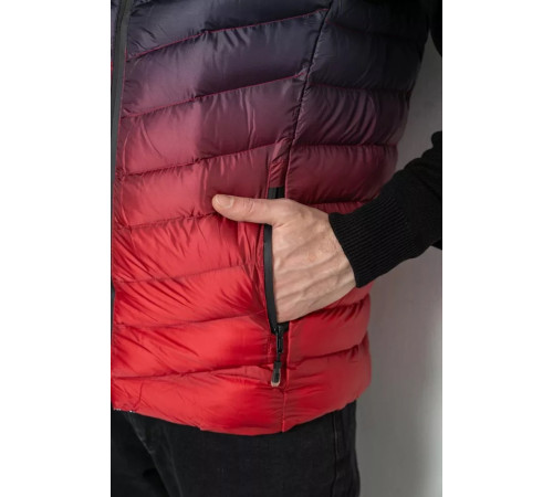 Жилетка чоловіча демісезонна, колір чорно-червоний, 244RC888