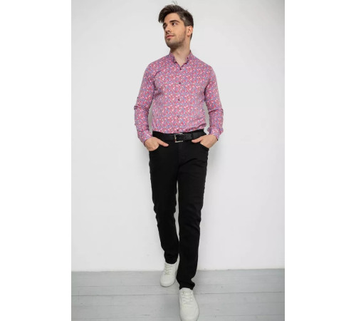 Сорочка чоловіча з довгим рукавом, колір пудровий, 214R2699-1