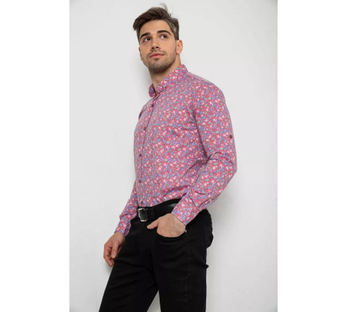 Сорочка чоловіча з довгим рукавом, колір пудровий, 214R2699-1