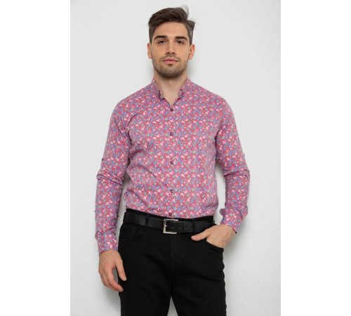 Сорочка чоловіча з довгим рукавом, колір пудровий, 214R2699-1