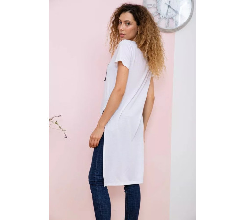 Туника белого цвета с принтом 167R005-2.