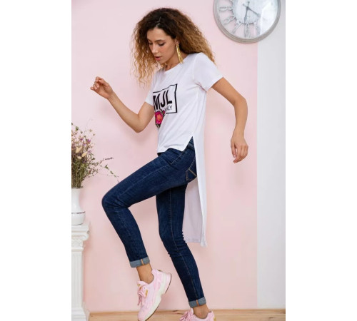 Туника белого цвета с принтом 167R005-2.