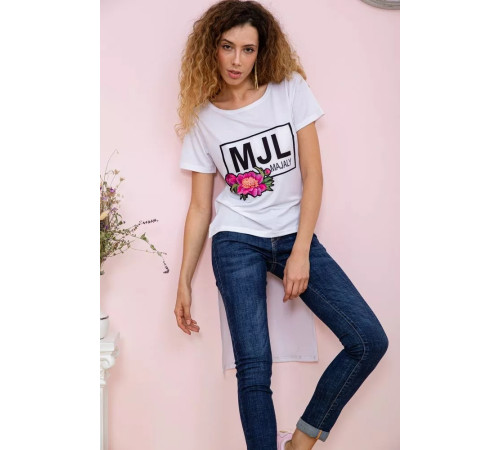 Туника белого цвета с принтом 167R005-2.