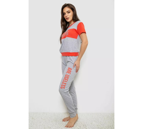Піжама жіноча, колір сірий, 243R1488-012