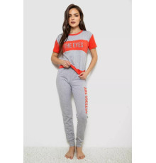 Піжама жіноча, колір сірий, 243R1488-012