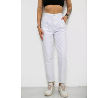 Джинсы женские баллоны, цвет белый, 182R1848.