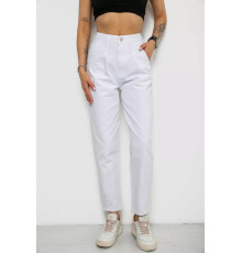 Джинси жіночі балони, колір білий, 182R1848