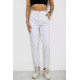 Джинси жіночі балони, колір білий, 182R1848