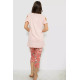 Женская пижама с принтом, цвет персиковый, 243R1602-003.